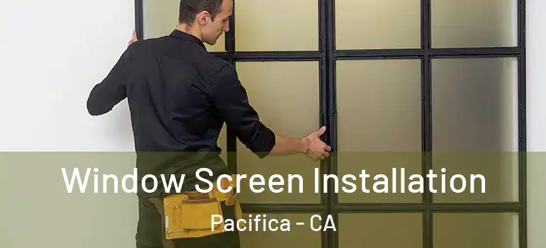 Window Screen Installation Pacifica - CA